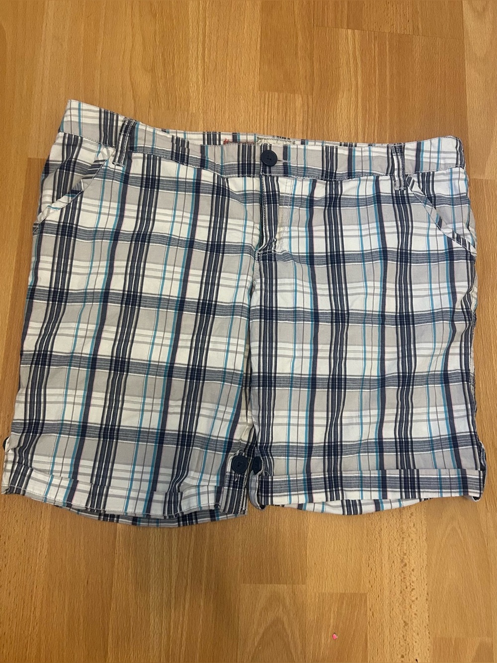 Vintage Y2K Garage Mid-Rise Shorts Plaid Shorts